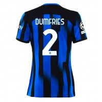 Dámy Fotbalový dres Inter Milan Denzel Dumfries #2 2023-24 Domácí Krátký Rukáv